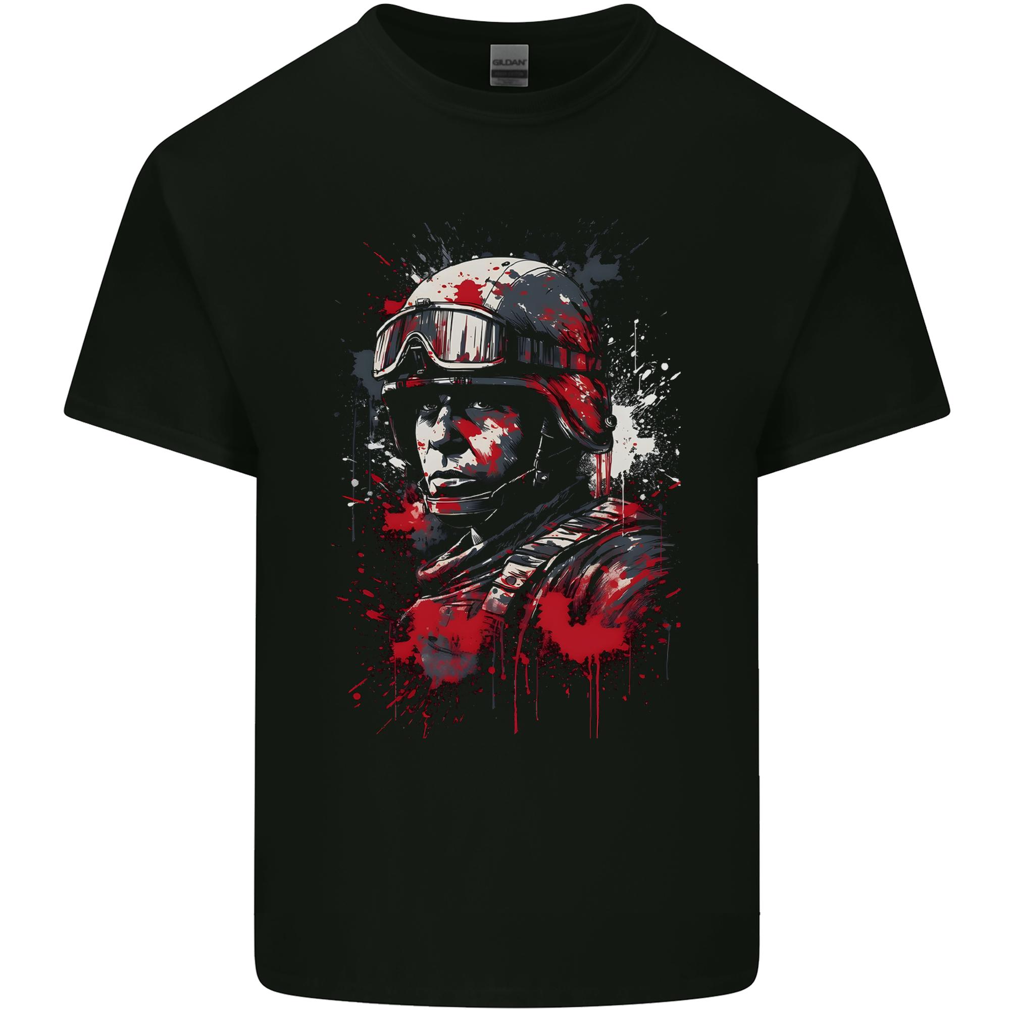 An American Soldier USA Army Marine Unisexs Light Cotton TShirt S