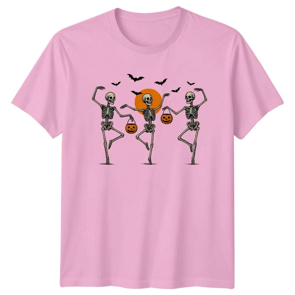 Dancing Skeletons Halloween Holidays Unisexs Unisexs Graphic Tee Spooky Dance