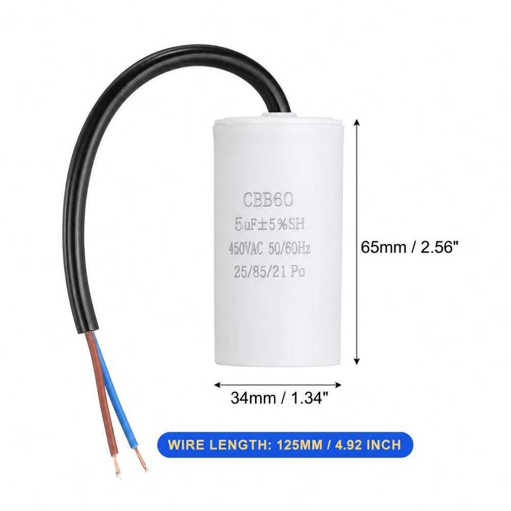 450V CBB60 Capacitor 50/60Hz Water Pump Capacitor Durable Start Capacitor