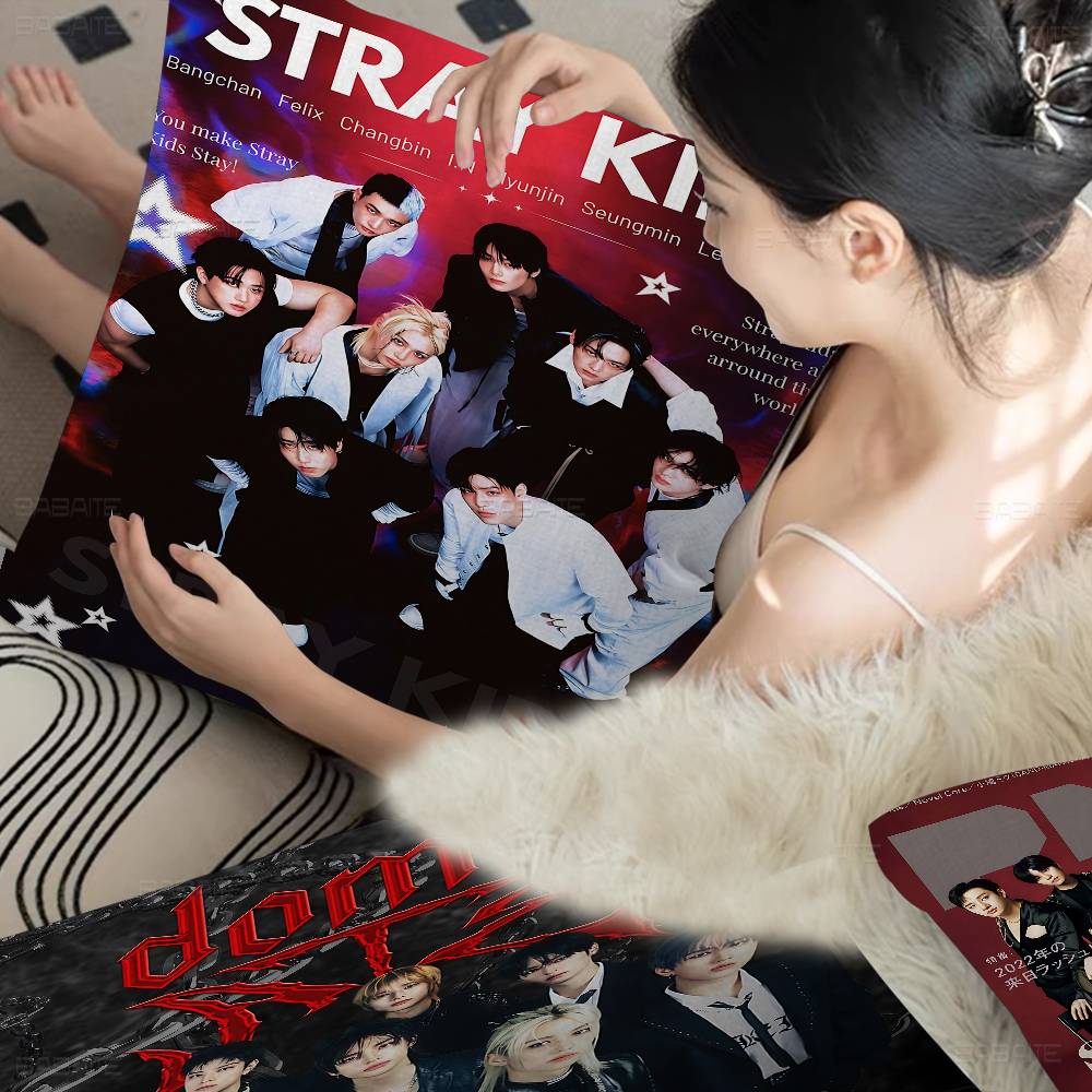 Hot Kpop Style S-Stray K-Kids Cushion Cover Pillowcase Upholstery Sofa Throw Pillow Home Decor Pillowcas
