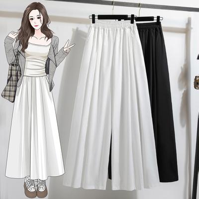 DIMANAF 2026 Spring Summer New Plus Size Women Long Pants Fashion Lady Bottoms Clothing Loose Casual Elastic Waist