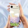 For iPhone 17 Air Case Flowers and Sea Pattern Printing Straight Edge TPU Phone Back Cover