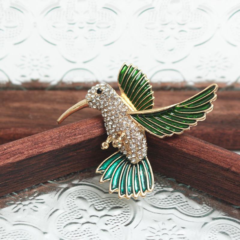 SKEDS Vintage Süße Kolibri Brosche Damen Corsage Mantel Pin Luxus Schmuck für Damen Hochzeitsfeier Accessoires Gutes Geschenk