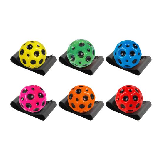 

High Elastic Rebound Wrist Ball with Polygonal Grip And Moon Bumps for Kids And Seniors Stress Relief Fitness Toy Adjustable Cord Wrist Exercise Ball