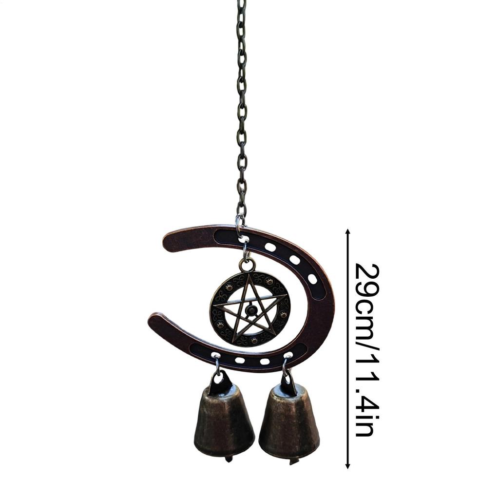 Horseshoe-shape Metal Wind Chime Alloy Anti-Rust Fade-Proof Doorbell Decoration Horseshoe Windchime Ornaments For Wall Home