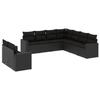 VidaXL Garden Lounge Set 9 Pcs with Cushions Black Wicker 3219135