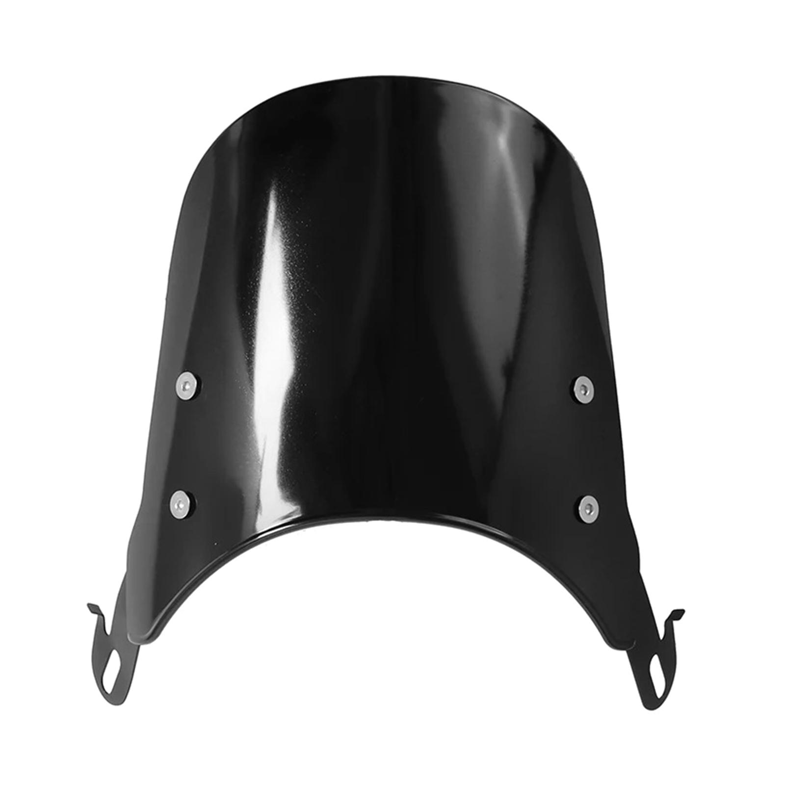 Universal Motorcycle Windshield Wind Deflector Windscreen Front Flyscreens for Motorbike 4 -7  LED Headlight чёрный