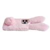 For iPhone 16 Pro Case Bunny Ears Furry Soft TPU Protective Phone Cover