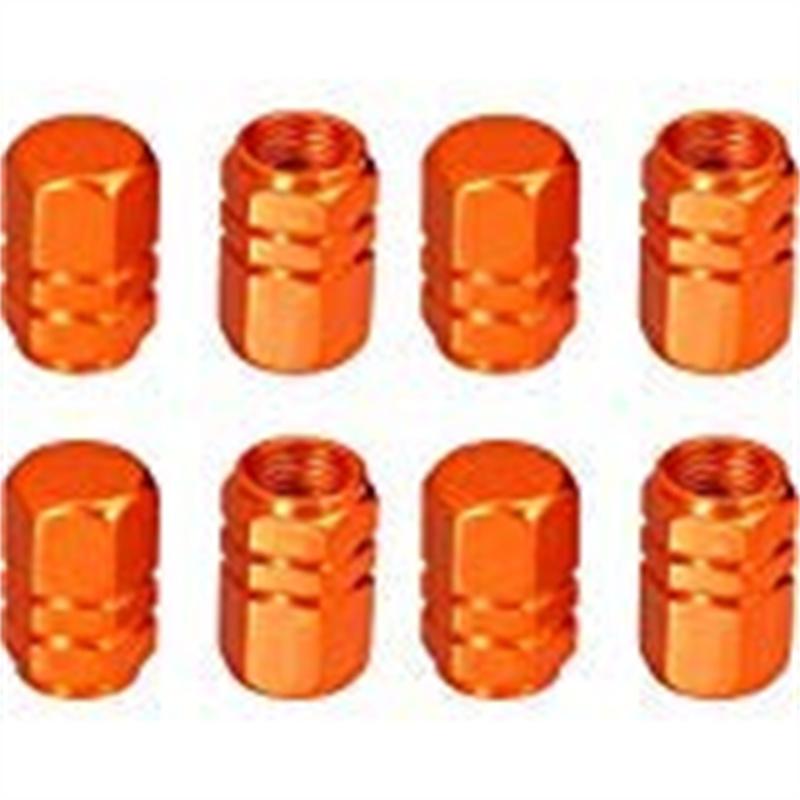 

8 шт. колпачков для вентилей шин, колпачки для вентилей колес, пылезащитные колпачки для автомобильных покрышек, шестигранная форма (оранжевый) 8-Pack