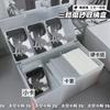 3-Grid Card Holder Storage Box, Large Capacity Frosted Flip Lid Clear Organizer for Collectible Cards, Photos, Tickets