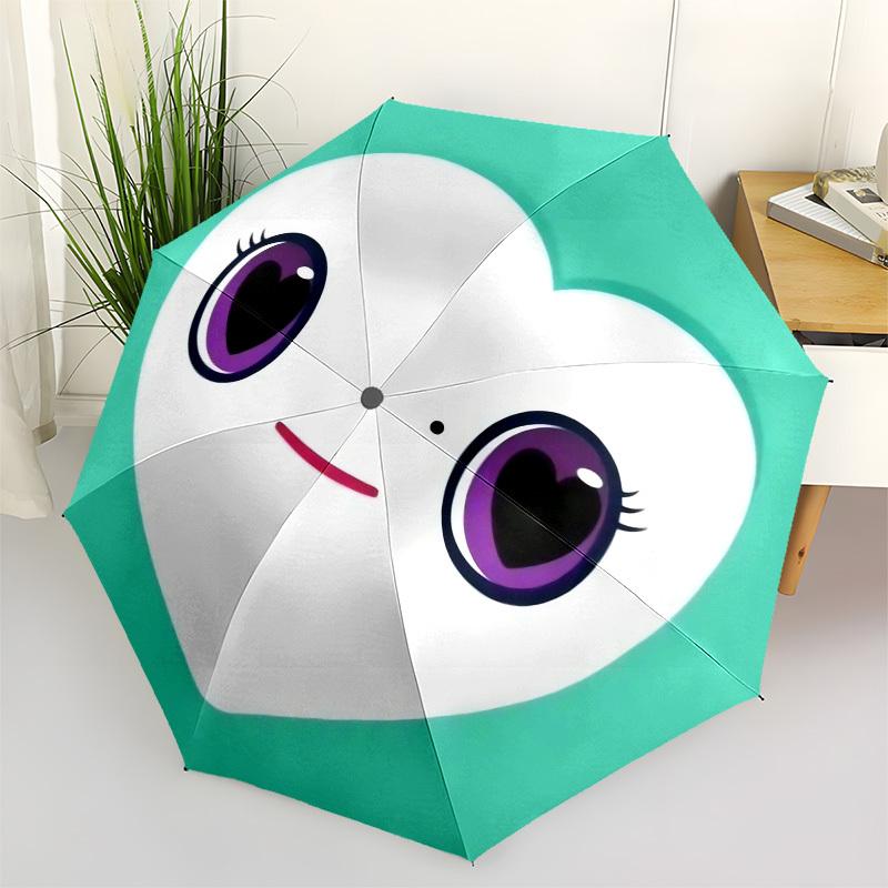 

1pc Heart Character Icon Umbrella with Plastic Handle,Suitable for All Seasons Home Travel Outdoor UmbrellaM949