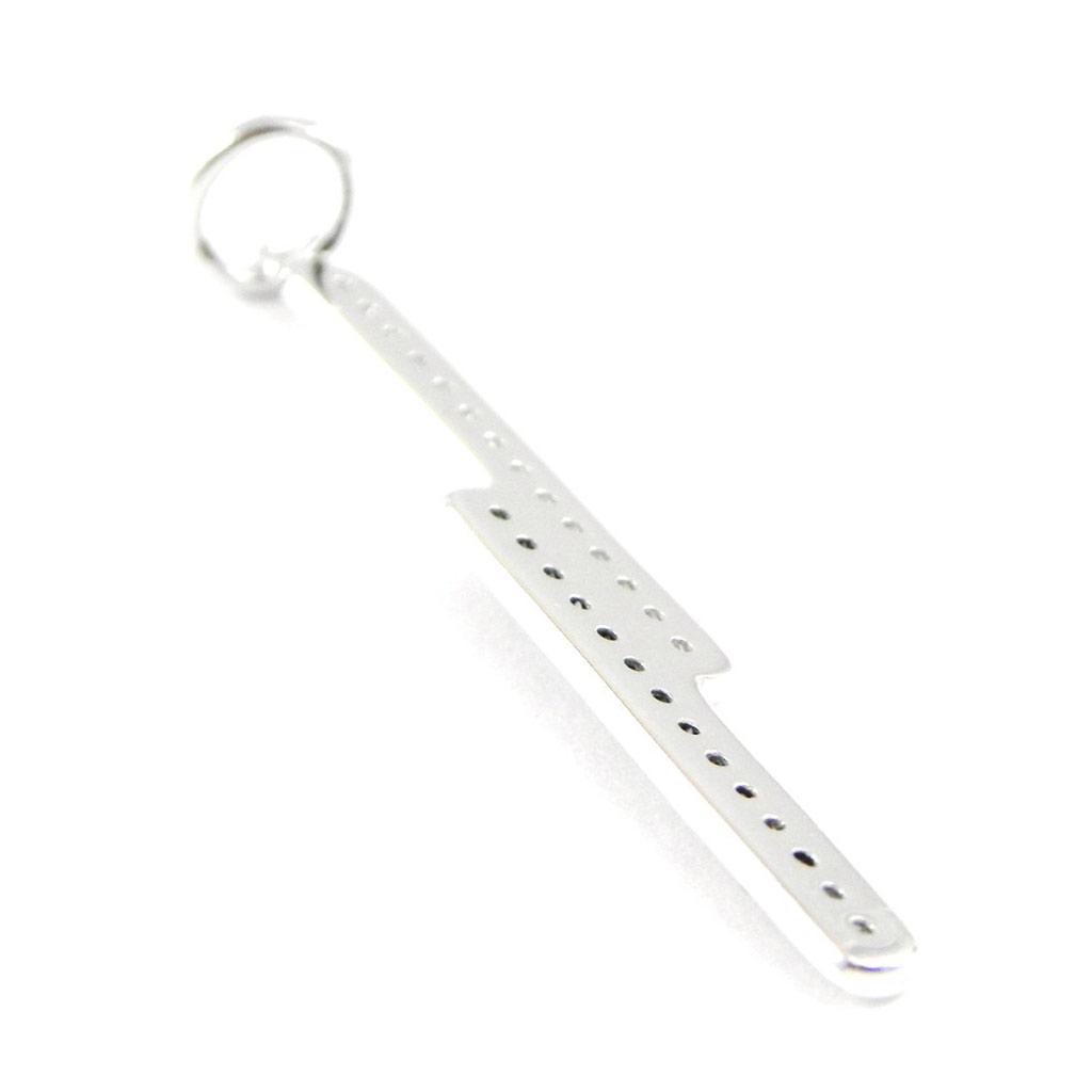 Les Trésors De Lily [H7354] - Silver Pendant 'Goddess' Black White (rhodium-plated) - 40x6 Mm