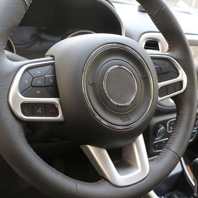 My Good Car Chrome Car Steering Wheel Buttons Knob Cover Trim Sticker Accessories for Jeep Compass 2017 2018 Renegade 2015