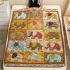 1Pc Animal Collage Print Flannel Blanket, High quality Comfortable for All Seasons, Home Decor, Warmth and Comfort, Perfect for Christmas Gifts 32