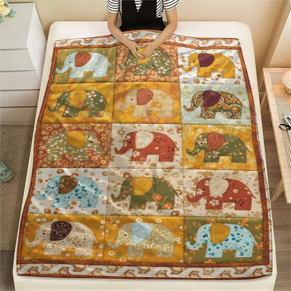 1Pc Animal Collage Print Flannel Blanket, High quality Comfortable for All Seasons, Home Decor, Warmth and Comfort, Perfect for Christmas Gifts 32