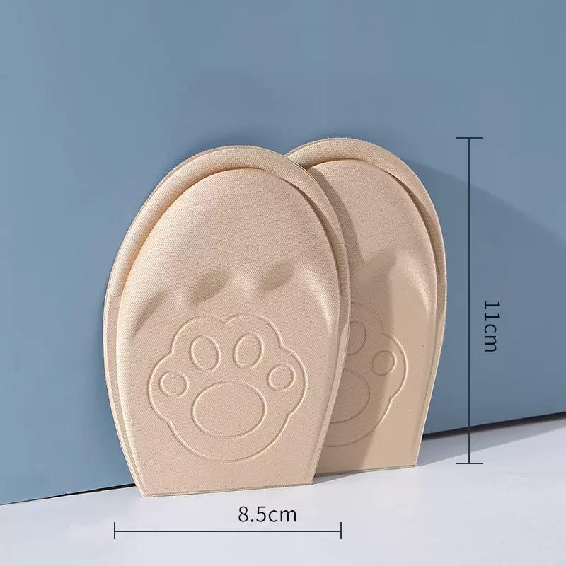 1Pair Women Forefoot Pad Pain Relief Insert Half Size Insoles Non-Slip Cushion Shoe Breathable Sweat Absorbing Foot Pads