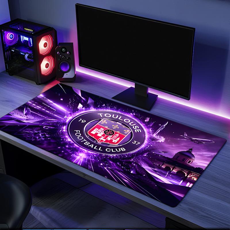 Toul-ouse Crest Design Mouse Pad, Rubber Base, Mouse Pad for Gamers and Office Use, Gaming Desk , Easy To Clean Mat Christmas fan gifts