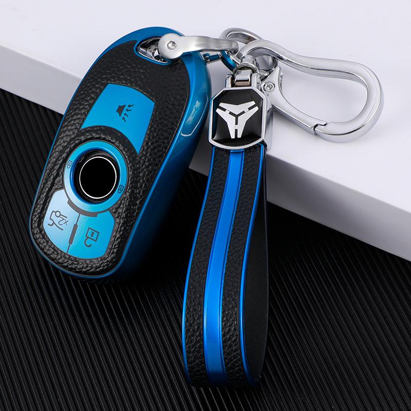 Leather Key Case for Buick Envision, New Regal 21, LaCrosse, GL6 Models - Unisex Design
