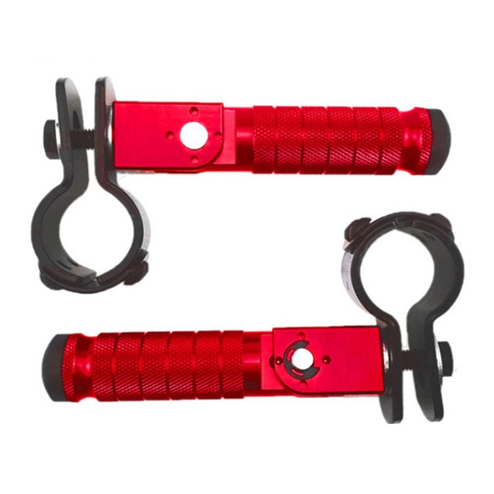 NEW Aluminum Alloy Motorcycle Footpegs Folding Universal Offroad Footrests Durable Foot Pedals Motorcycle Accessories красный