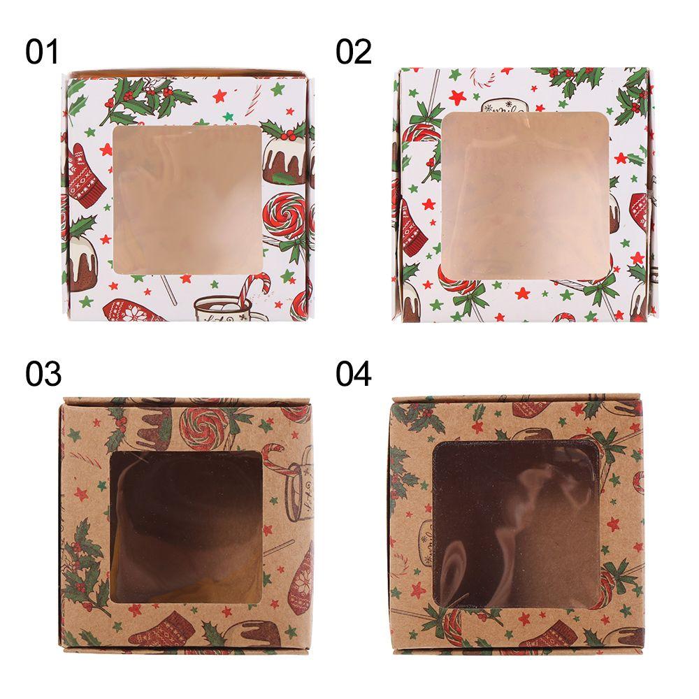 new DIY Multi-size Christmas gifts box gift box package box kraft window