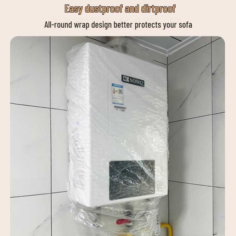 Disposable Waterproof Dustproof Cover for AC, Water Heater, Range Hood, and Wall-Mounted TV with Drawstring