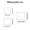4pcs Set Outdoor Minimalist Geometric Line Art Golden Leaf Print Pillowcases, Single-Sided Print, Suitable for Garden, Patio, Hanging Chair, Bench, So