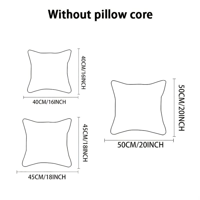 4pcs Set Outdoor Minimalist Geometric Line Art Golden Leaf Print Pillowcases, Single-Sided Print, Suitable for Garden, Patio, Hanging Chair, Bench, So