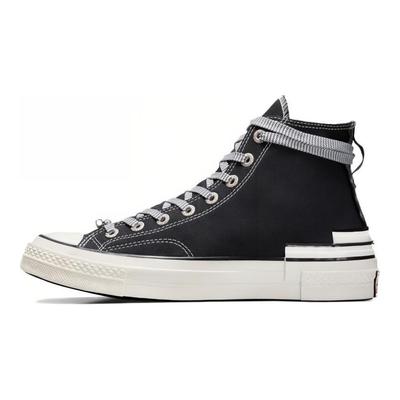 Chuck 70 Gehackter Absatz Bequem für Jeden Tag Atmungsaktiv High-Top Espadrilles Unisex Schwarz