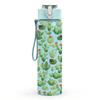 1PC Green Cactus Desert Plant Pattern 750ml Color Plastic Sports Water Bottle Leakproof Flip Straw Lid Suitable for Sports Office Home Use