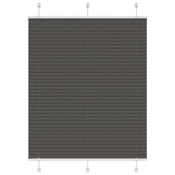 VidaXL Store plissé noir 110x150 cm largeur du tissu 109,4cm polyester, store plissé de fenêtre, store accordéon, store 4015145