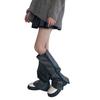 Scaldamuscoli Al Ginocchio da Donna Leggings Caviglia Alta Benda Ginocchio Alto Stivale Tubo Lungo Calze Lunghe Manica per Gamba Copri Polpaccio
