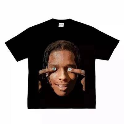 ASAP Rocky Hip Hop Rapper Heavy Rap Y2k Unisex Herren Damen Kleidung Kurzarm Rundhals Druck Pullover T-Shirt 33261