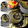 10PCS/1Pack Ramadan Eid Disposable Tableware Oil Waterproof Paper Plate Set Islamic Muslim Party Supplies for Dinner Celebration