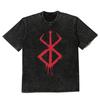 Men Anime Graphic Print T Shirts Washed Vintage Oversized Tshirt Harajuku Streetwear Cotton Loose Short Sleeve Tshirt Tees Tops