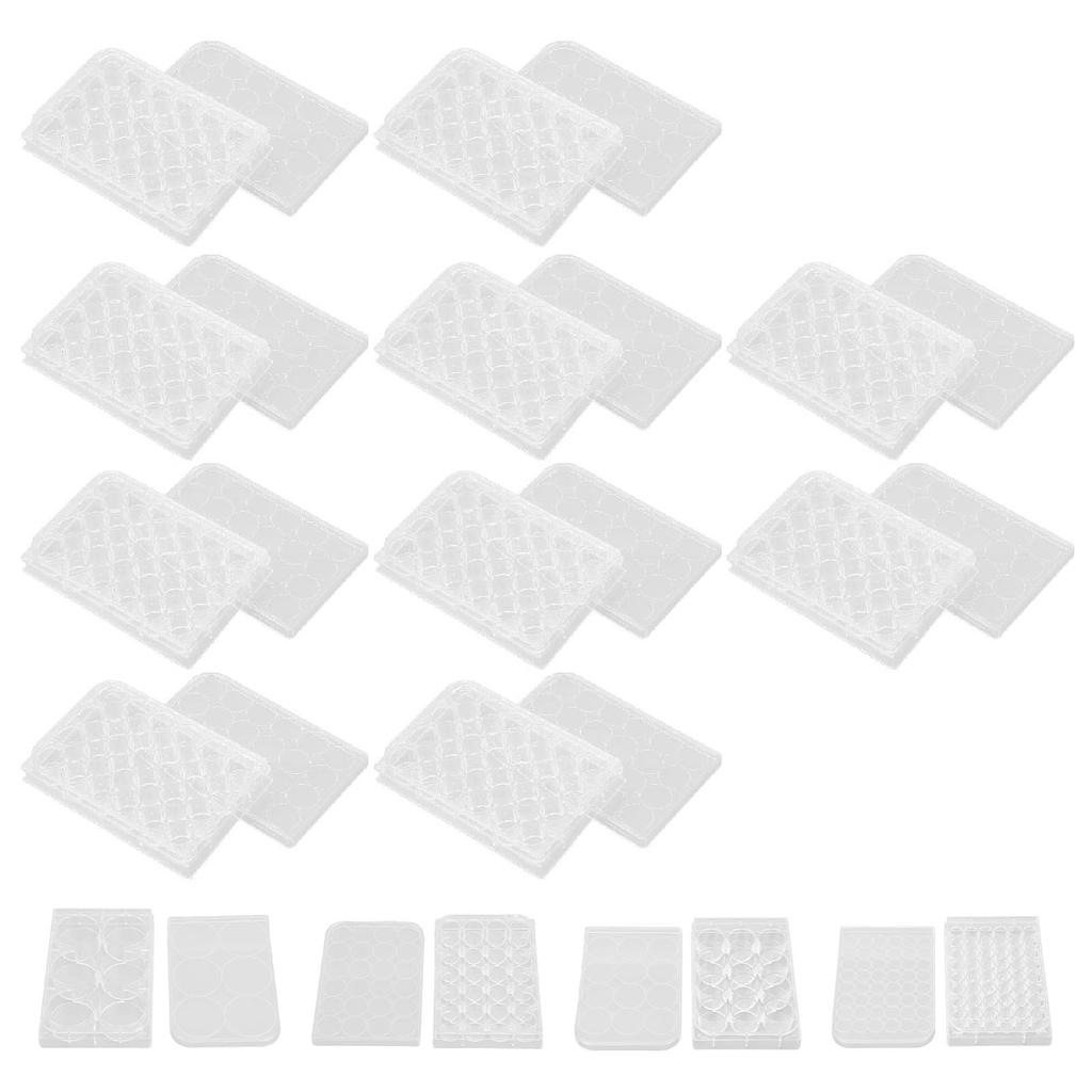 10 bucăți placă de cultură cu grosime uniformă, foarte transparentă, placă de cultură a țesuturilor cu capac pentru laborator