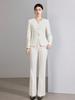 Women's Beige Suit Set: Elegant Spring/Autumn Formal Attire for Announcers, Hosts, or Salon Receptionists