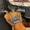 Popular Halloween Bracelet Punk Exaggerated Ghost Hands Skull Bracelet Metal Texture Finger Bracelet Women'S Bracelet
