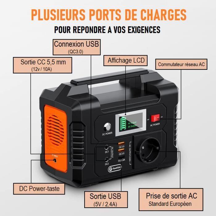 Flashfish E200 Solarladegerät - Tragbarer Solargenerator - 151Wh - Kraftwerk - Camping
