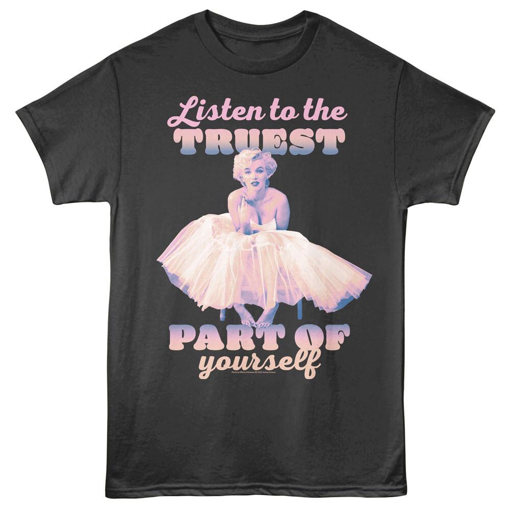 Marilyn Monroe Listen To The Tuest Part Of Yourself Men s T Shirt Unisex T-Shirt XXXL