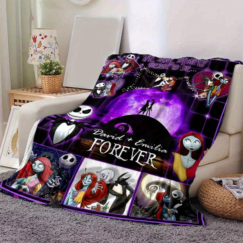 

1pc. Nightmare Before Christmas Jack Skellington & Sally Romantic Moonlight Scene Blanket, Perfect for Home Decor, Gift Idea, All Seasons Us 100x150cm