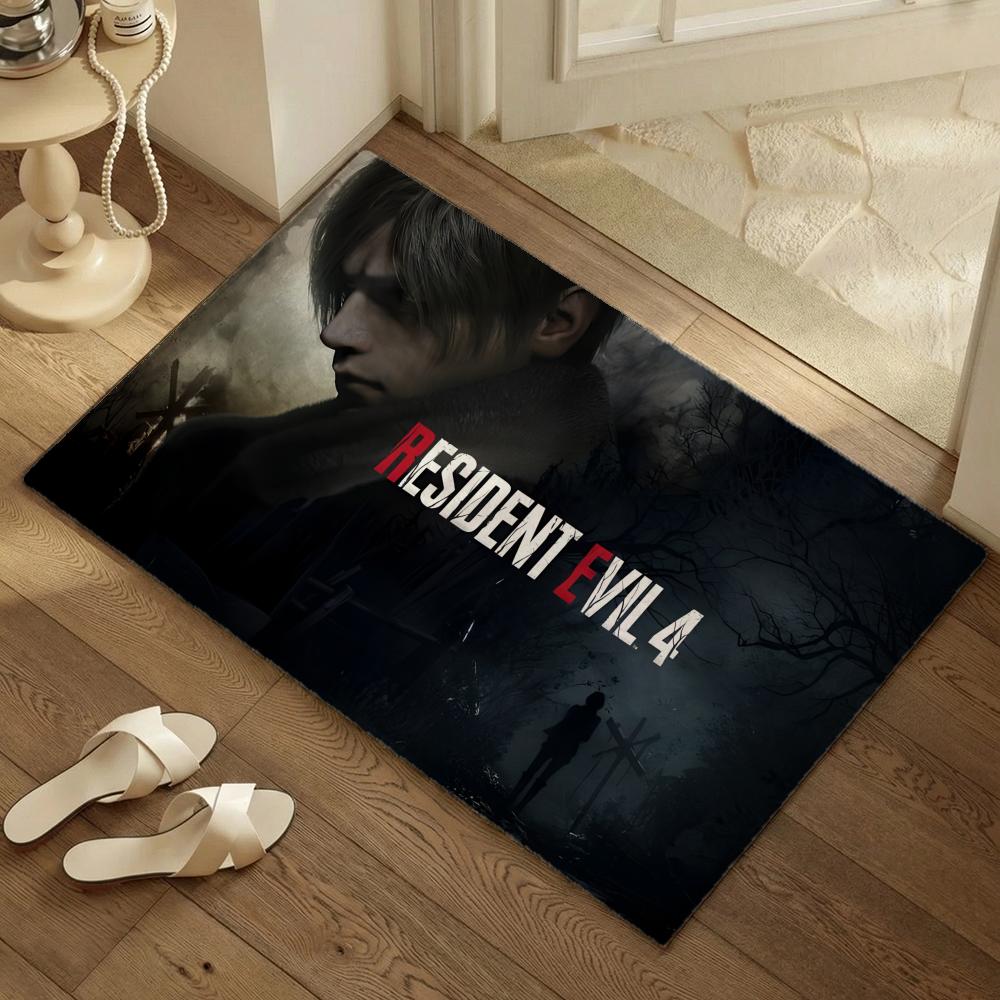 Game R-Resident evil Floor Mat Thickened Soft Flannel Mat Non-Slip Absorbent for Living Room Home Decor
