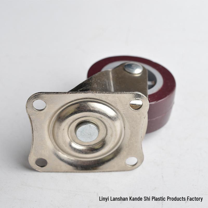 Lightweight Red Polyurethane Wheel Furniture Casters - Universal Light Duty Casters