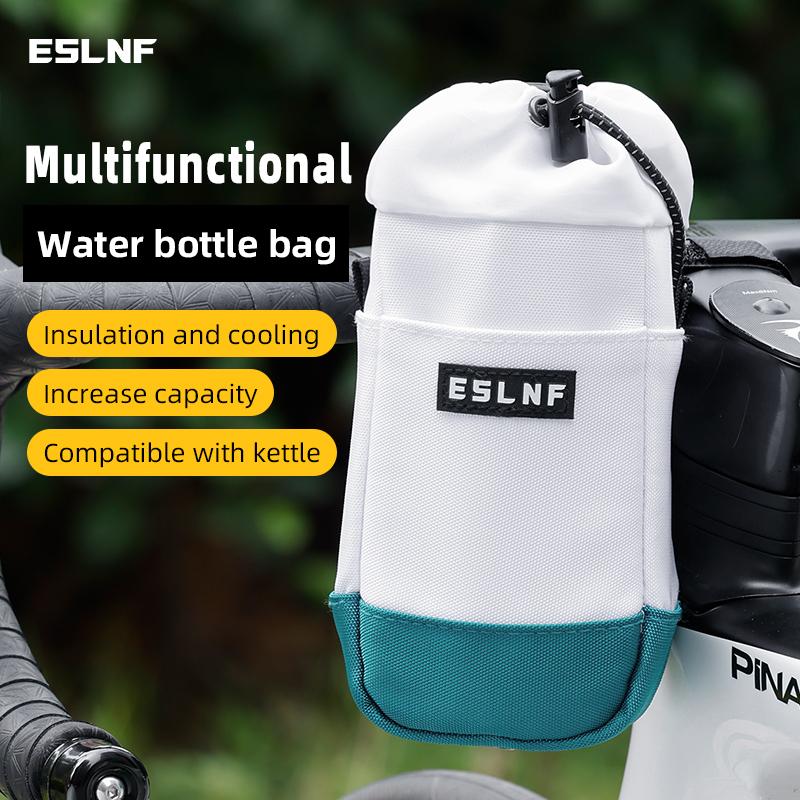 ESLNF Insulated Bike Bottle Holder Cycling Water Bottle Carrier Pouch Shoulder Bag for MTB Road Bicycle Handlebar