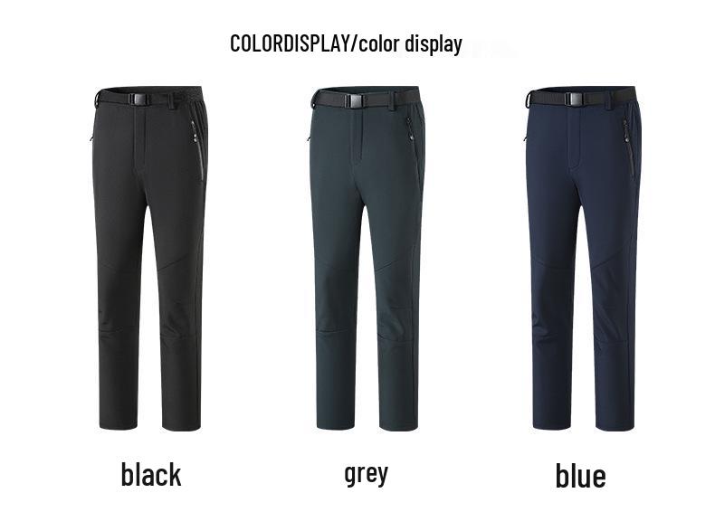 2033 Men's Winter Outdoor Ski Pants: Plus Velvet, Warm, Windproof, Waterproof, Wear-Resistant, With Belt.