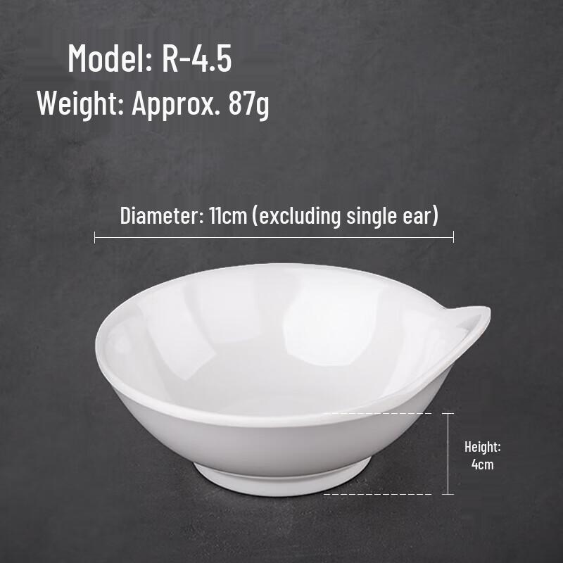 White Melamine Dinner Bowls