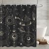 Constellation Fabric Shower Bath Curtain Blush Sun And Moon Phrase Modern Abstract Mysticism Waterproof Bathroom Accessories