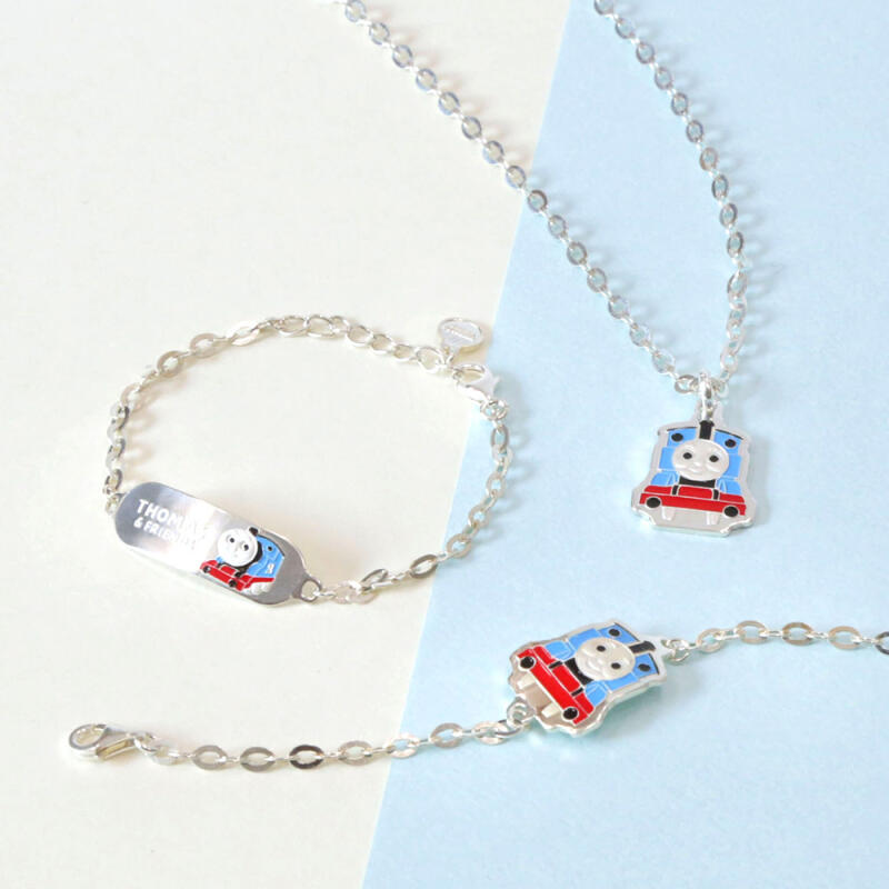Thomas & Friends Engraved Anti-lost Train Silver Necklace
