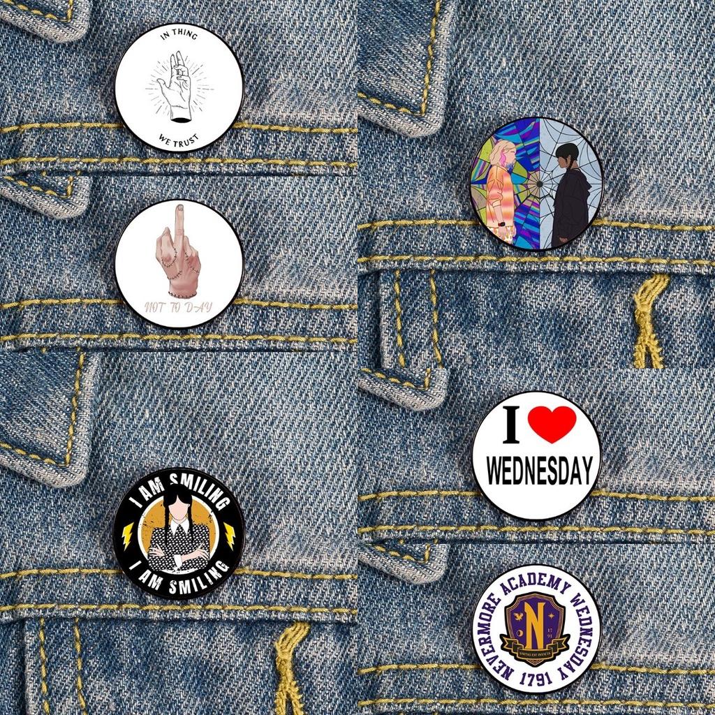 Wednesday Addams Brooch Thing Unique Badge For Dress Up