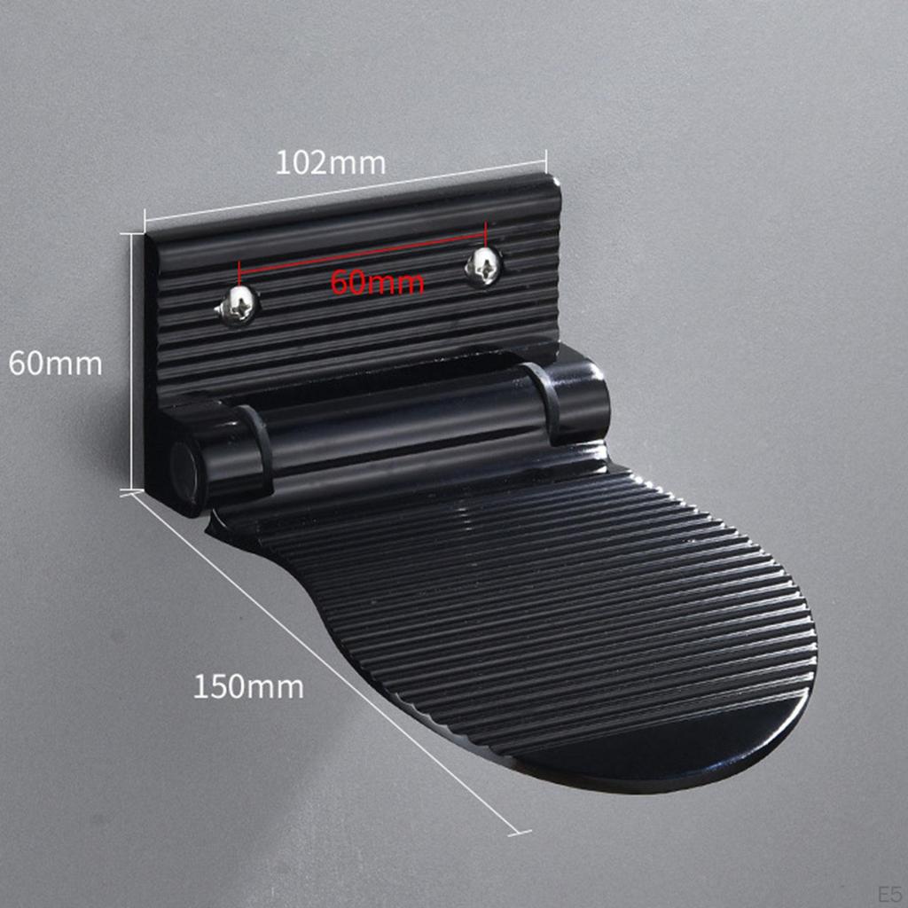 Foldable Shower Foot Rest Accessories Easy Installation Support Wall Mounted Stool