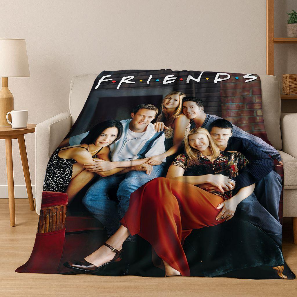 Classic Friends Central Perk TV Flannel Blanket,Cozy Soft Throw Blanket for Home Bedroom Bed Sofa Picnic Office Cover Gift Kid